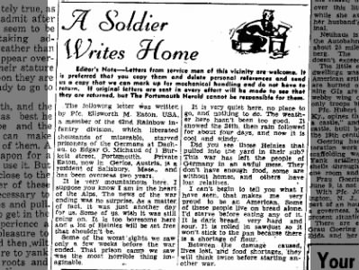 A Soldier Writes Home